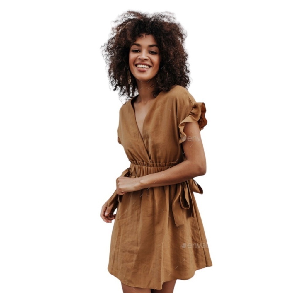 Zara Brown Mini Dress